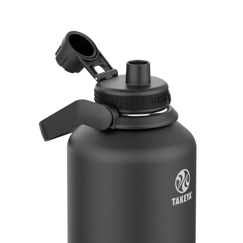 slide 4 of 6, Takeya 64oz Actives Insulated Stainless Steel Water Bottle with Spout Lid - Onyx, 64 oz