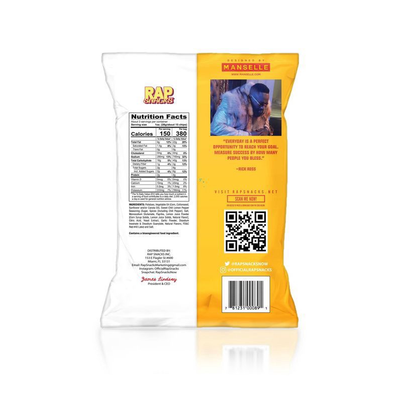 slide 3 of 3, Rap Snacks Rick Ross Sweet Chili Lemon Pepper Flavored Potato Chips 2.5 oz, 2.5 oz