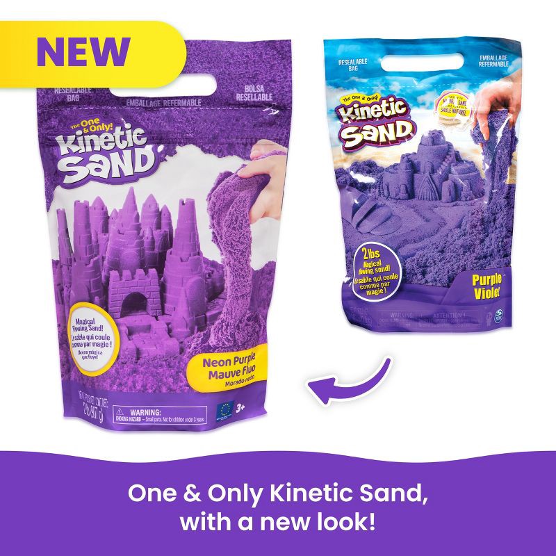 slide 6 of 9, Kinetic Sand Purple 2lb Bag, 2 lb