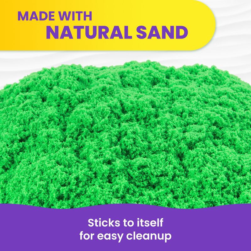 slide 4 of 9, Kinetic Sand 2lb Green Play Sand, 2 lb