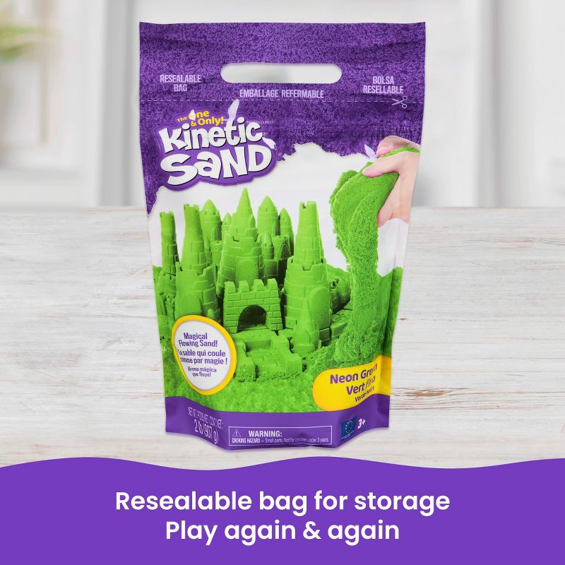 slide 9 of 9, Kinetic Sand 2lb Green Play Sand, 2 lb