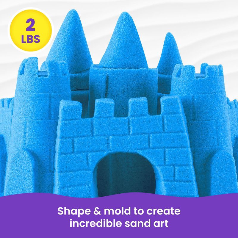 slide 3 of 9, Kinetic Sand 2lb Blue Play Sand, 2 lb