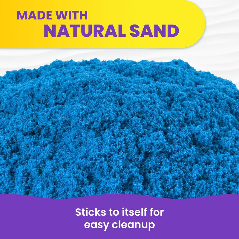 slide 4 of 9, Kinetic Sand 2lb Blue Play Sand, 2 lb