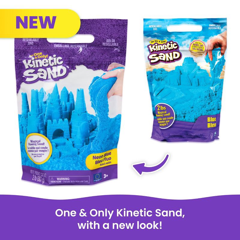 slide 6 of 9, Kinetic Sand 2lb Blue Play Sand, 2 lb
