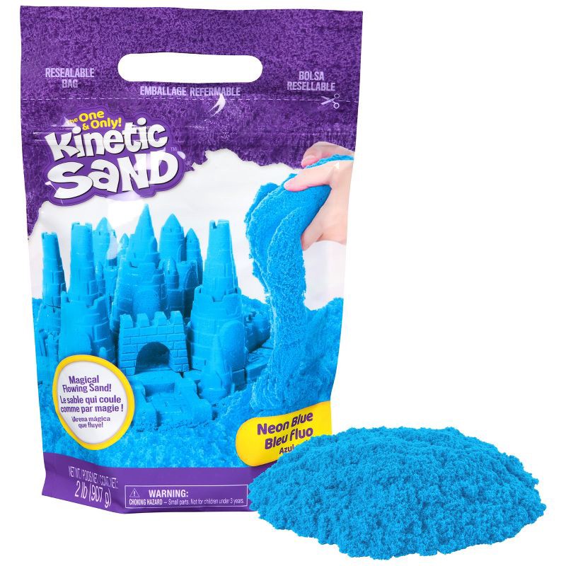 slide 1 of 9, Kinetic Sand 2lb Blue Play Sand, 2 lb