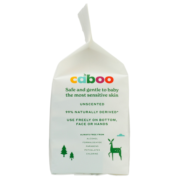 slide 4 of 13, Caboo Unscented Bamboo Baby Wipes Jumbo 3 - 72 Wipe Packs, 3 ct