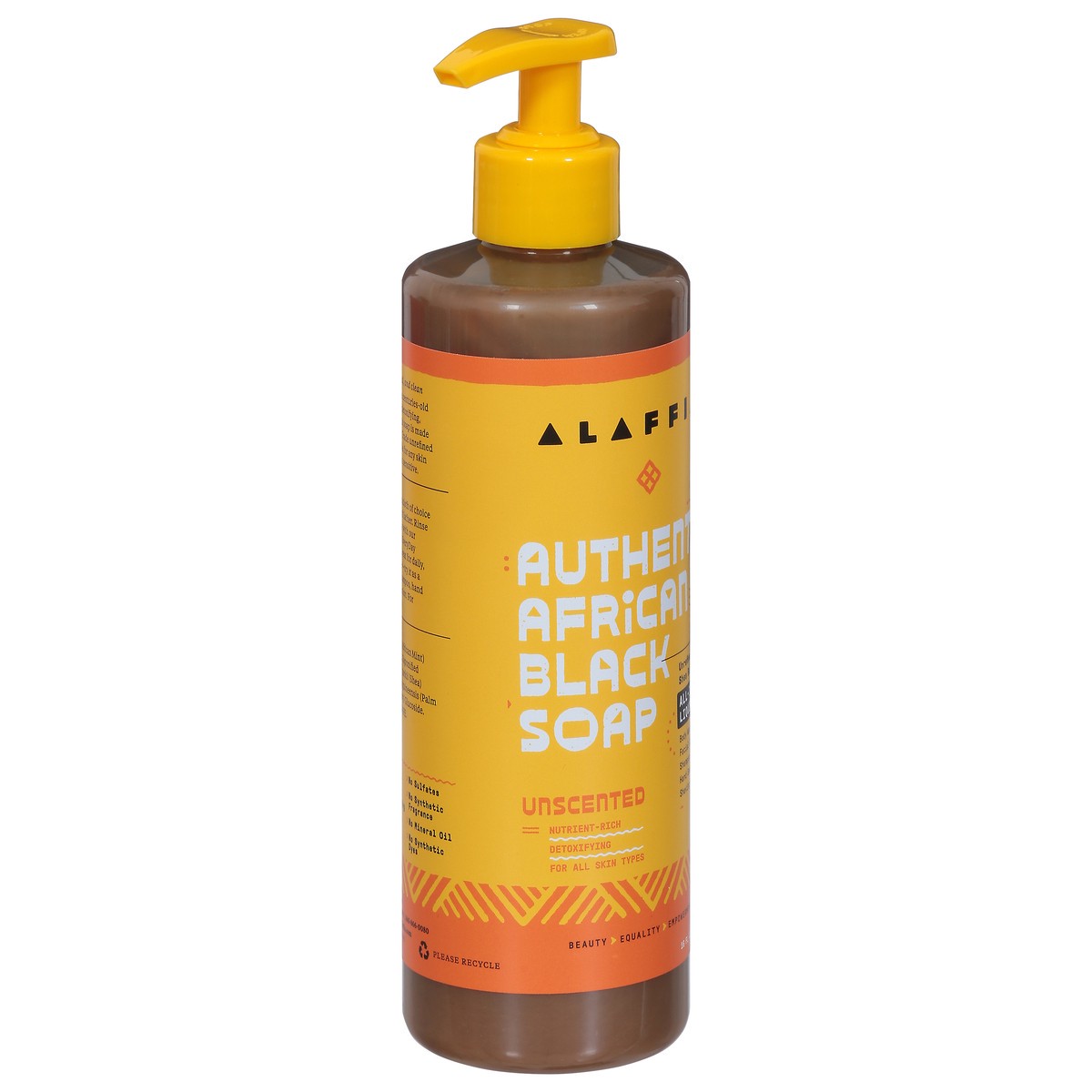 slide 2 of 9, Alaffia Authentic African Black Soap Unscented All-in-one Liquid Soap, 16 fl oz