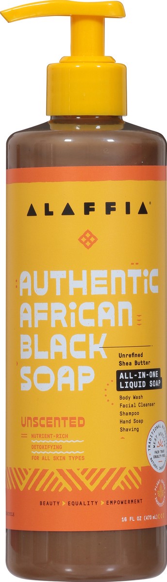 slide 6 of 9, Alaffia Authentic African Black Soap Unscented All-in-one Liquid Soap, 16 fl oz