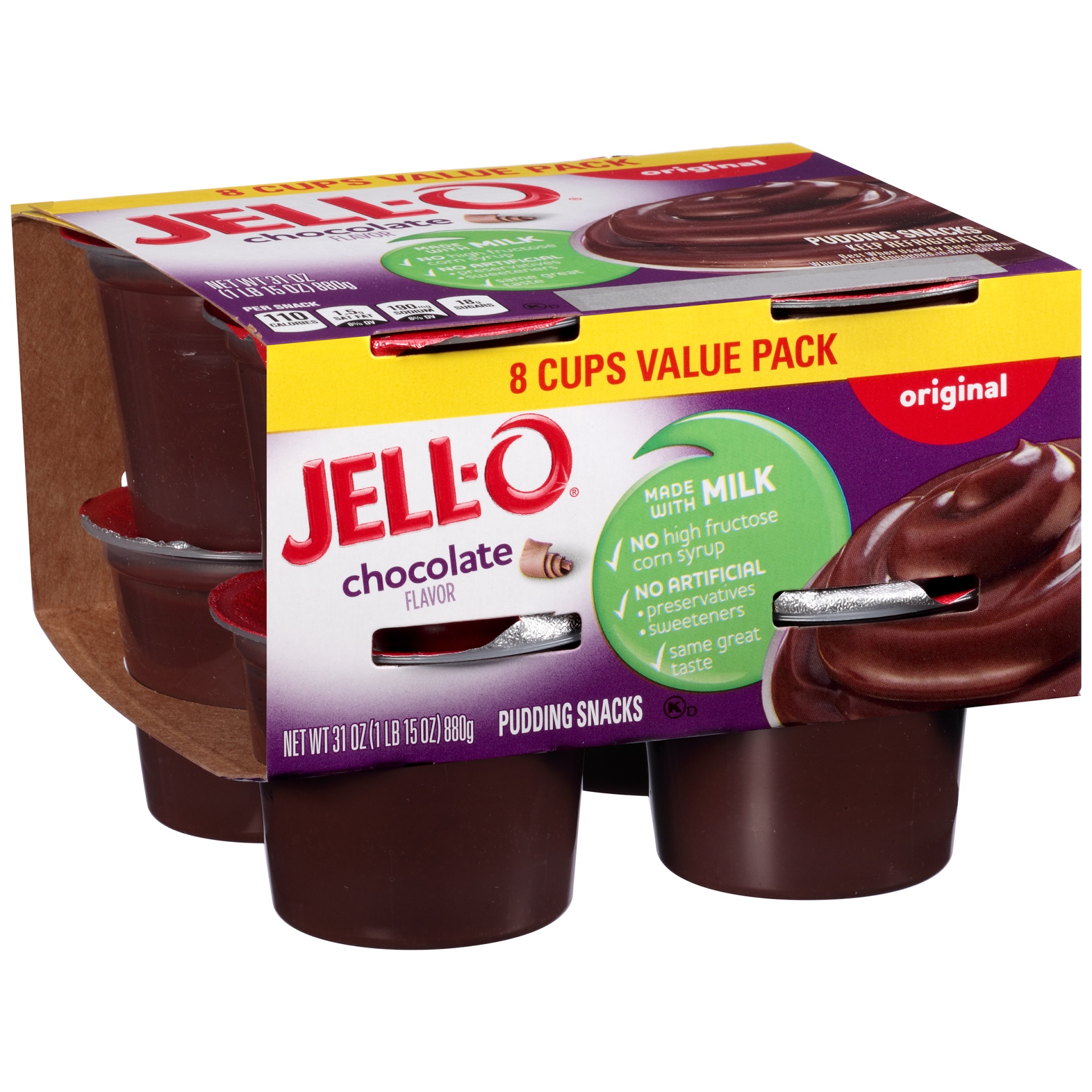 Jell O Original Chocolate Ready To Eat Pudding Snacks Value Pack Cups 31 Oz Shipt 5898