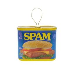 SPAM Decoupage Christmas Tree Ornament: Durable, Lightweight, Indoor Decoration, 6" Height