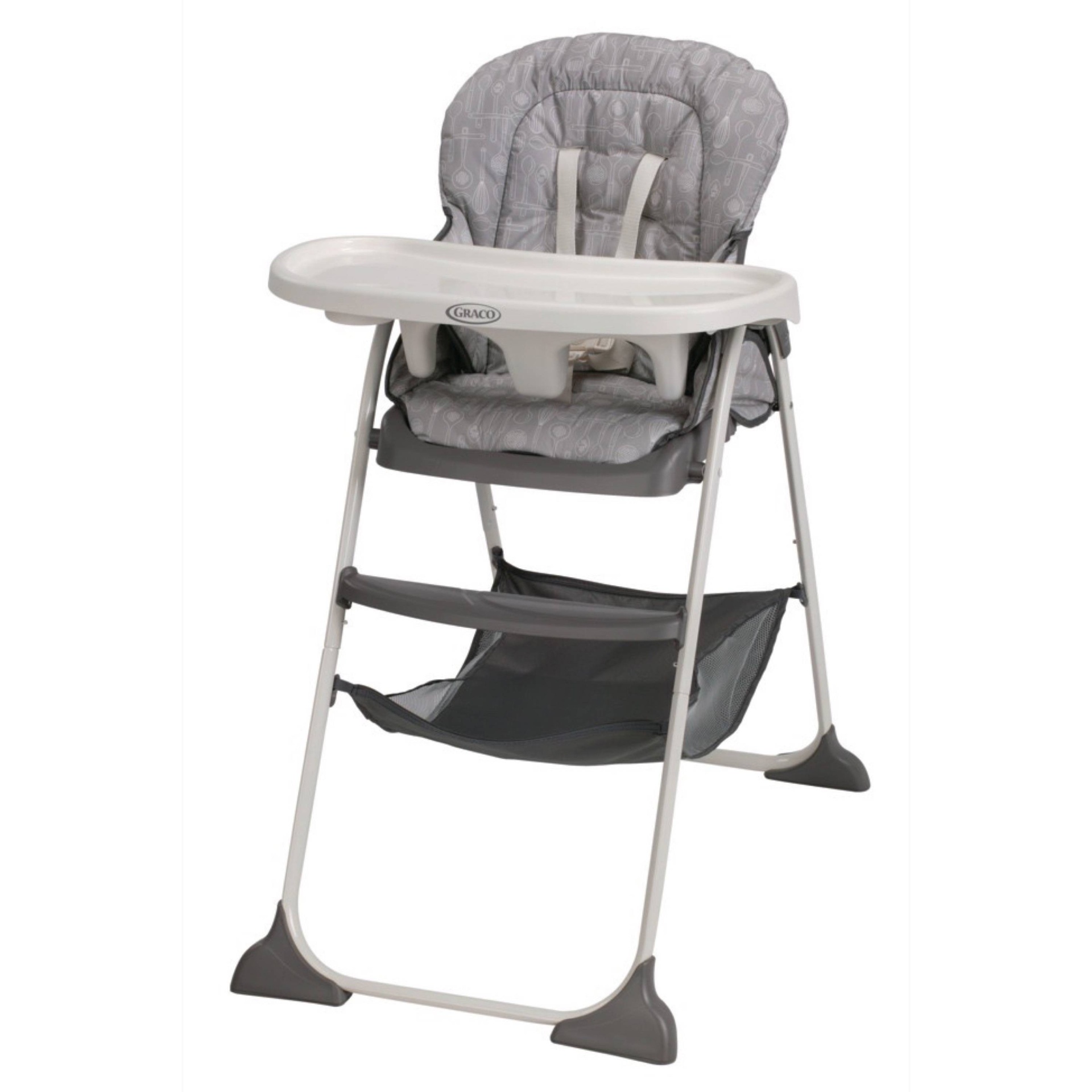 slide 1 of 6, Graco Slim Snacker 2-in-1 High Chair - Whisk, 1 ct