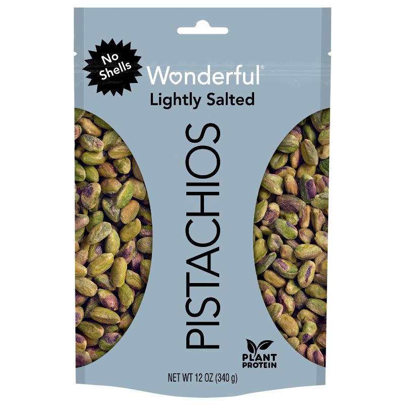 slide 1 of 3, Wonderful Roasted Light Salt No Shells Pistachios - 12oz, 12 oz