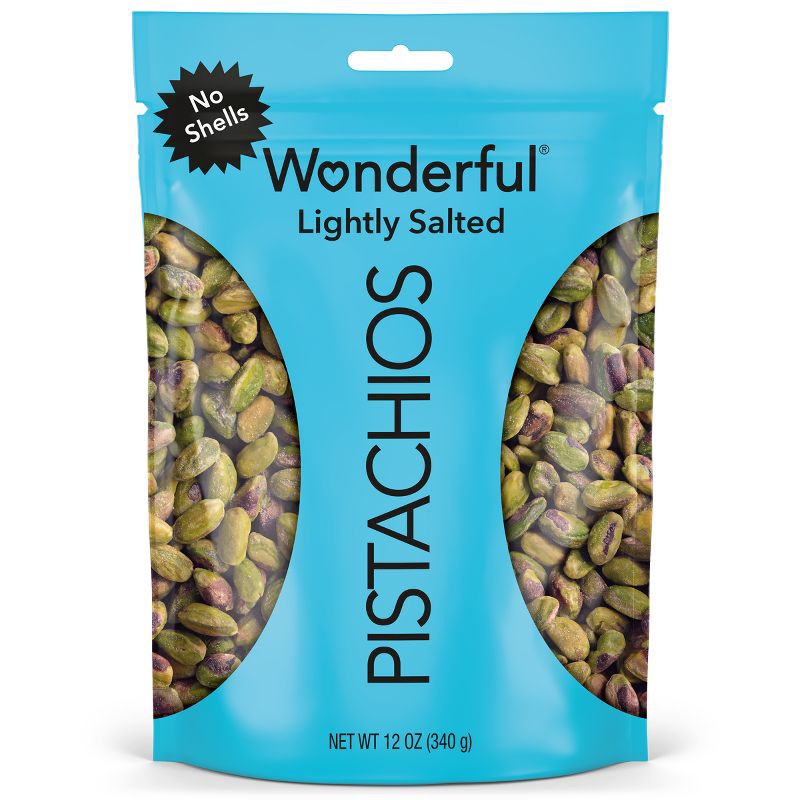 slide 1 of 8, Wonderful Roasted Light Salt No Shells Pistachios - 12oz, 12 oz