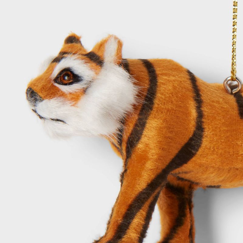 slide 3 of 3, Faux Fur Tiger Christmas Tree Ornament - Wondershop™, 1 ct
