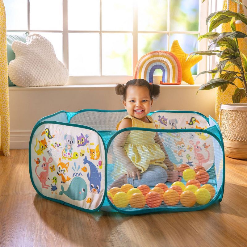 slide 2 of 5, B. toys - Ball Pit with Balls - Mini Playspace, 1 ct