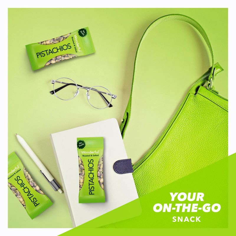 slide 5 of 8, Wonderful Pistachios No Shells Roasted & Salted Multipack - 6.75oz/9ct, 6.75 oz, 9 ct