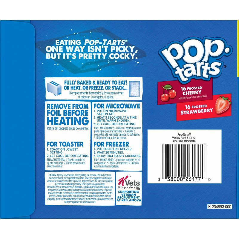 slide 8 of 8, Pop-Tarts Frosted Cherry and Frosted Strawberry Pastry Variety Pack - 32ct / 54.1oz, 32 ct, 54.1 oz