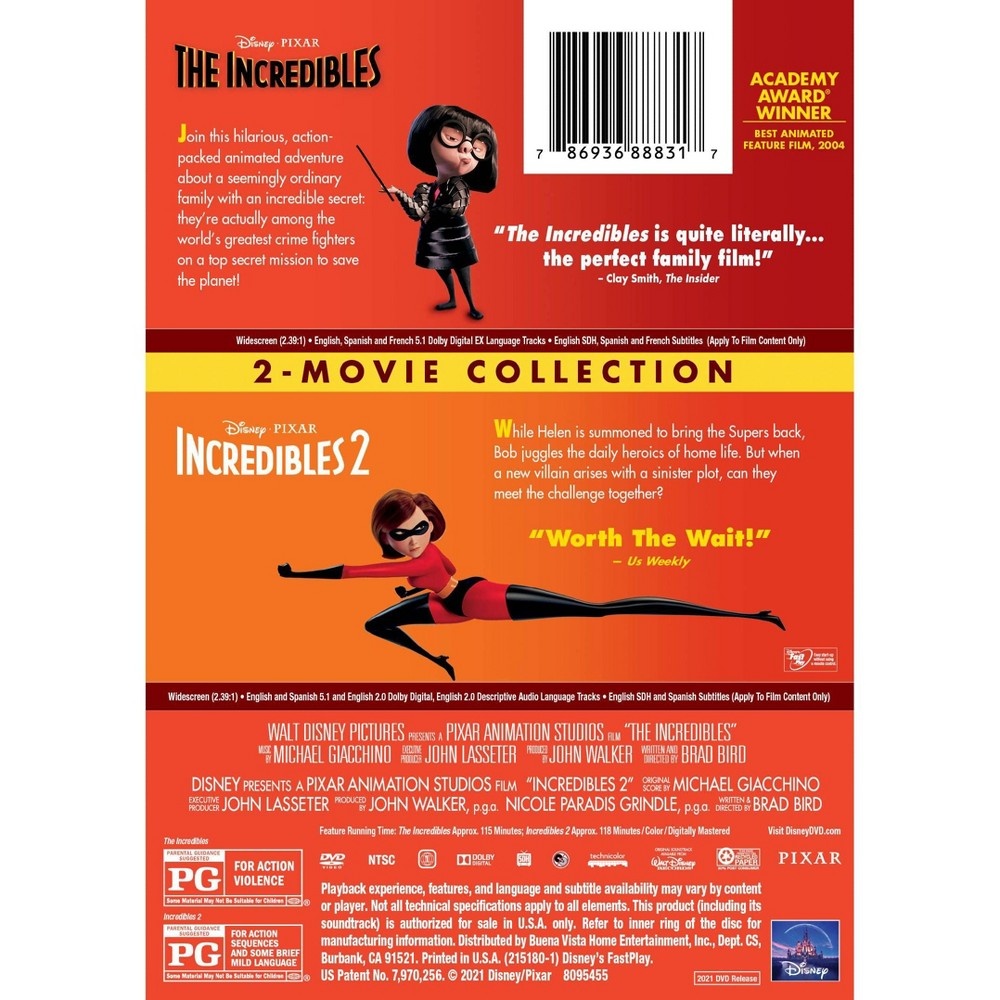 Disney Incredibles 2 Movie Collection DVD 1 ct Shipt