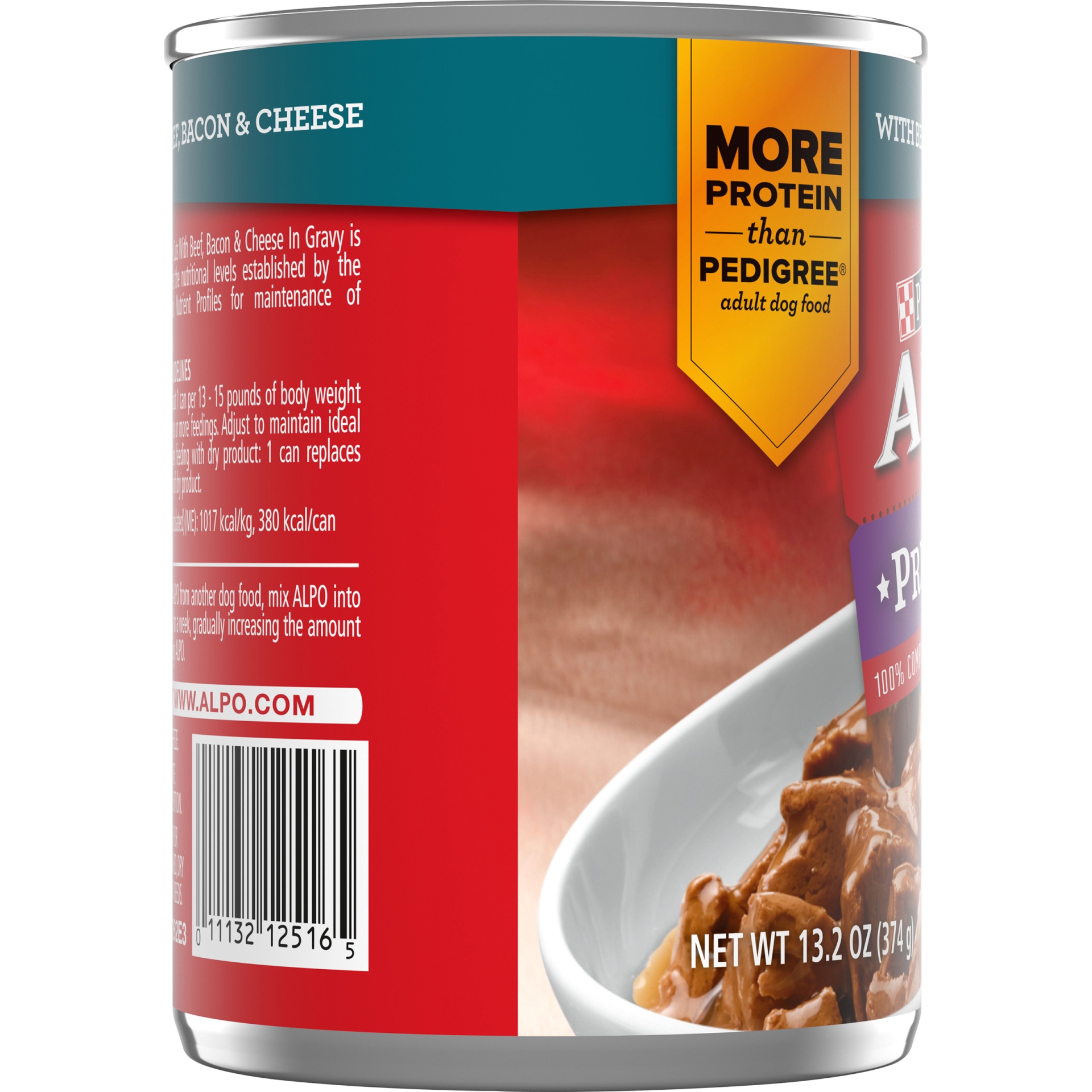 slide 2 of 7, Purina ALPO Prime Cuts Beef, Bacon, & Cheese in Gravy Dog Food, 13.2 oz