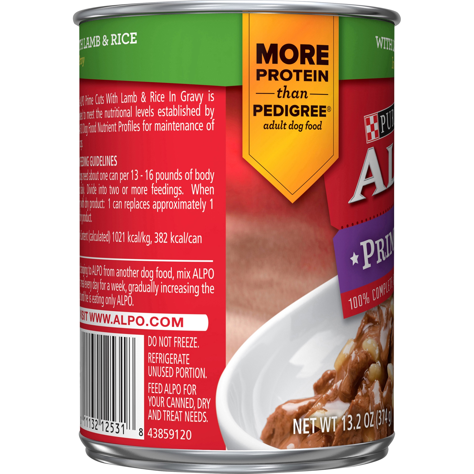 slide 6 of 7, Purina ALPO Prime Cuts With Lamb & Rice in Gravy Dog Food, 13.2 oz