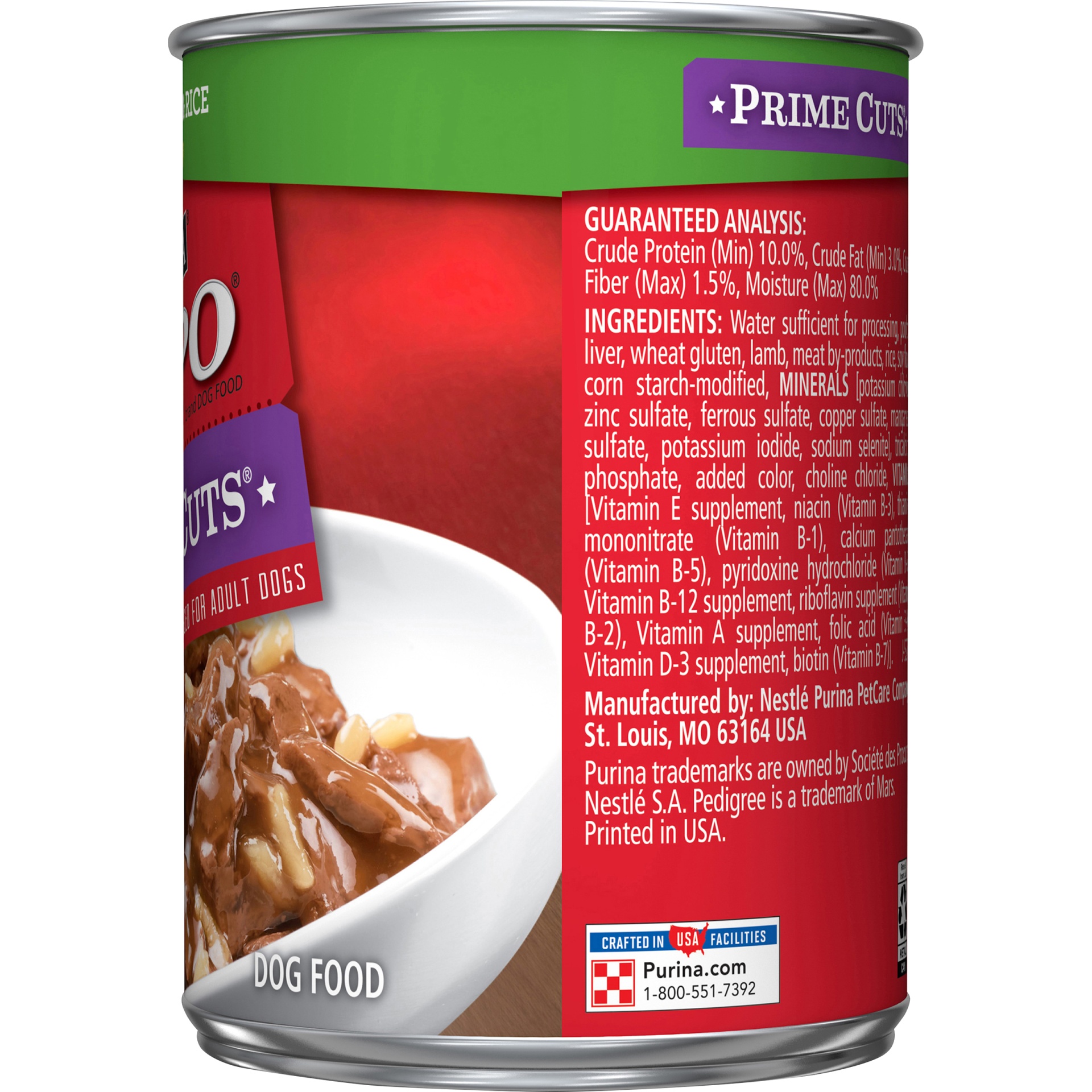 slide 5 of 7, Purina ALPO Prime Cuts With Lamb & Rice in Gravy Dog Food, 13.2 oz