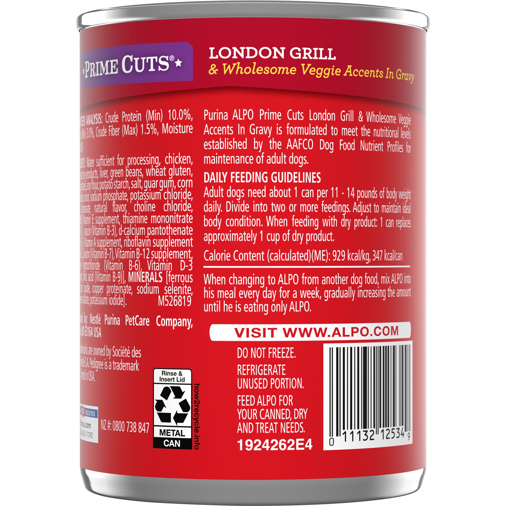 slide 6 of 7, Purina ALPO Prime Cuts London Grill Dog Food, 13.19 oz