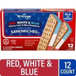 Kroger® Red White and Blue Cherry Lime and Blue Raspberry Sandwiches, 12 ct / 3.5 fl oz