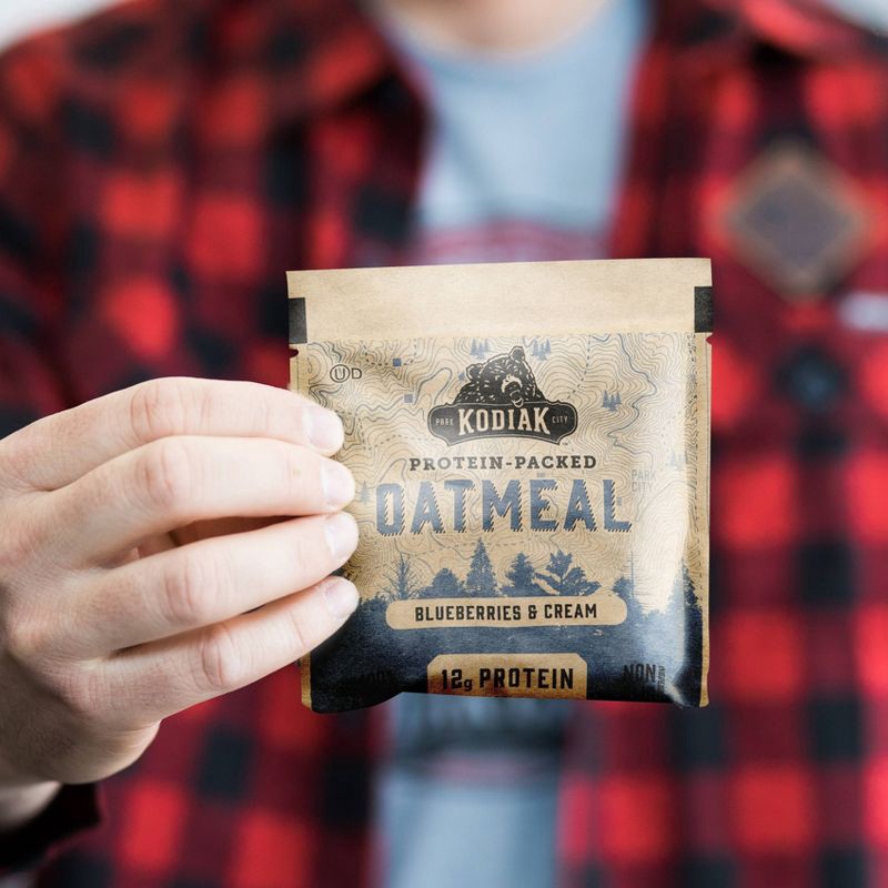 slide 4 of 5, Kodiak Cakes Kodiak Protein-Packed Instant Oatmeal Blueberries & Cream - 6ct, 6 ct