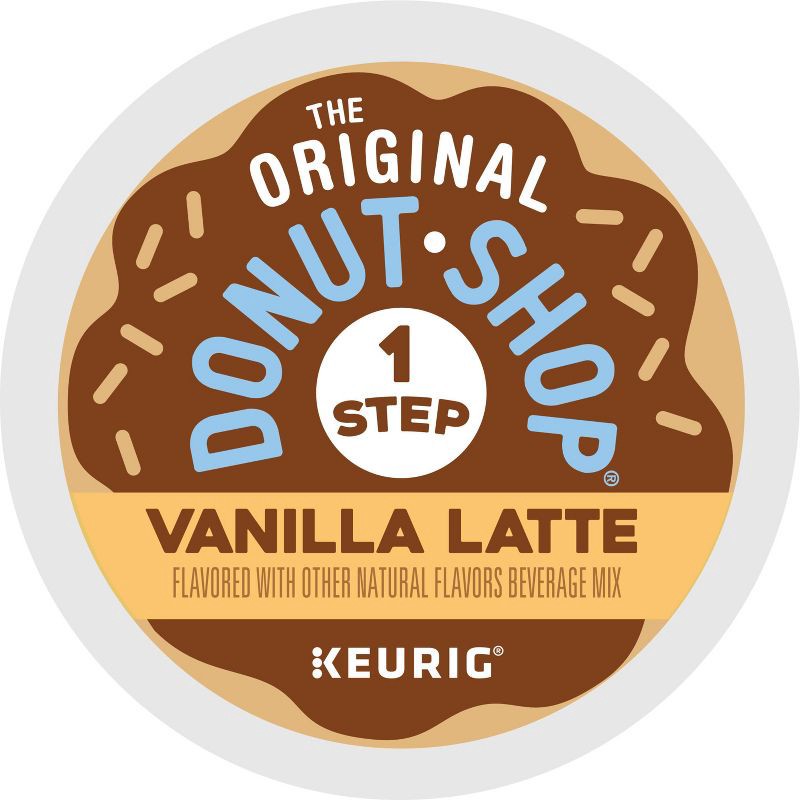 slide 2 of 13, The Original Donut Shop One Step Latte Vanilla Dark Roast- Keurig K-Cup Coffee Pods - 20ct, 20 ct