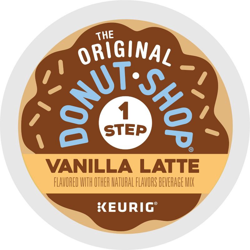 slide 4 of 13, The Original Donut Shop One Step Latte Vanilla Dark Roast- Keurig K-Cup Coffee Pods - 20ct, 20 ct