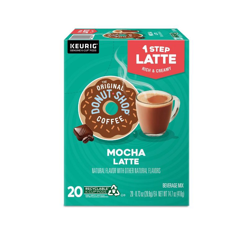 slide 3 of 12, The Original Donut Shop One Step Latte Mocha Dark Roast - Keurig K-Cup Coffee Pods - 20ct, 20 ct