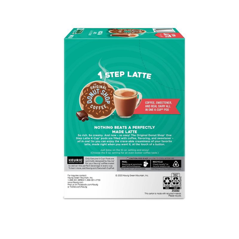 slide 12 of 12, The Original Donut Shop One Step Latte Mocha Dark Roast - Keurig K-Cup Coffee Pods - 20ct, 20 ct