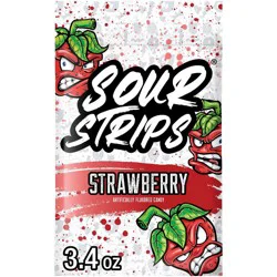 Strawberry Sour Strips Candy - 3.4oz