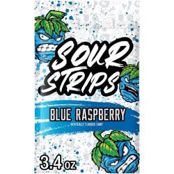 Sour Strips Blue Raspberry Candy - 3.4oz