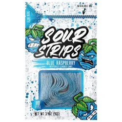 Sour Strips Blue Raspberry Candy - 3.4oz