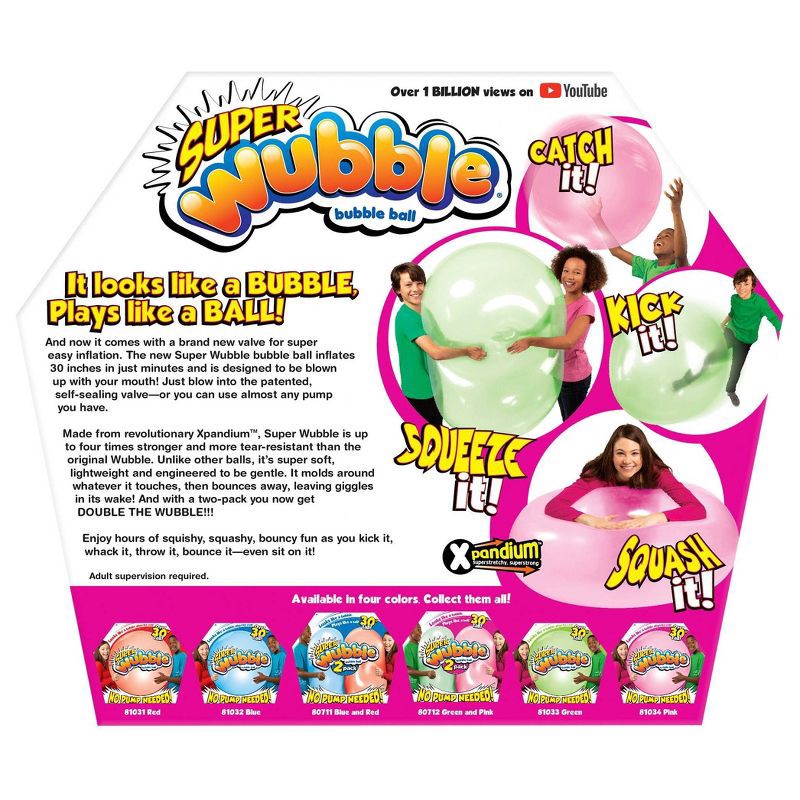 slide 3 of 6, Wubble Super Wubble Bubble Ball Assortment - 2pk: Outdoor Playground Toy, 2 ct