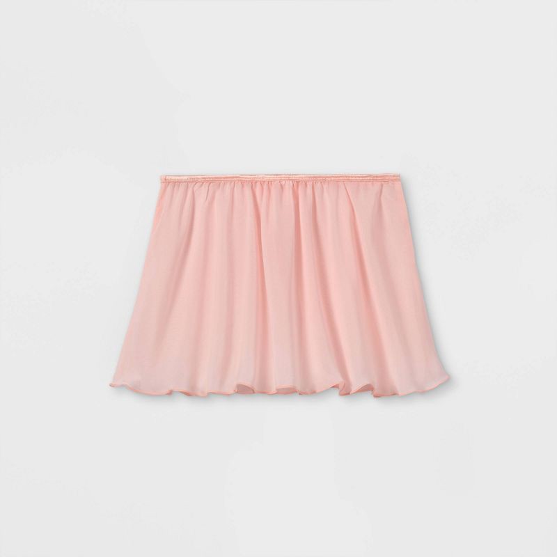 slide 2 of 2, Girls' Dance Activewear Skirt - Cat & Jack™ Pink XS: Recycled Polyester, Lightweight, Pull-On, 1 ct