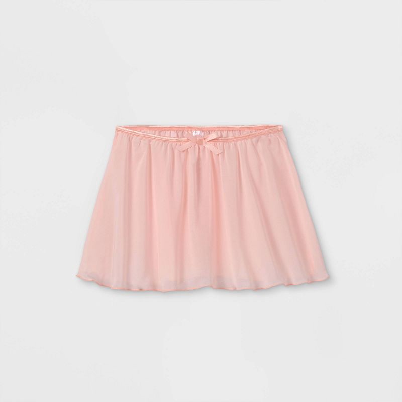 slide 1 of 2, Girls' Dance Activewear Skirt - Cat & Jack™ Pink XS: Recycled Polyester, Lightweight, Pull-On, 1 ct