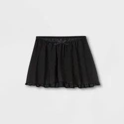 Girls' Dance Activewear Skirt - Cat & Jack™ Black M: Recycled Polyester, Lightweight, Pull-On, Mid Rise, Machine Washable