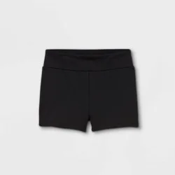 Girls' Gymnastics Shorts - Cat & Jack™ Black XS: Recycled Polyester, Spandex, Mid Rise, Pull-On, Machine Washable