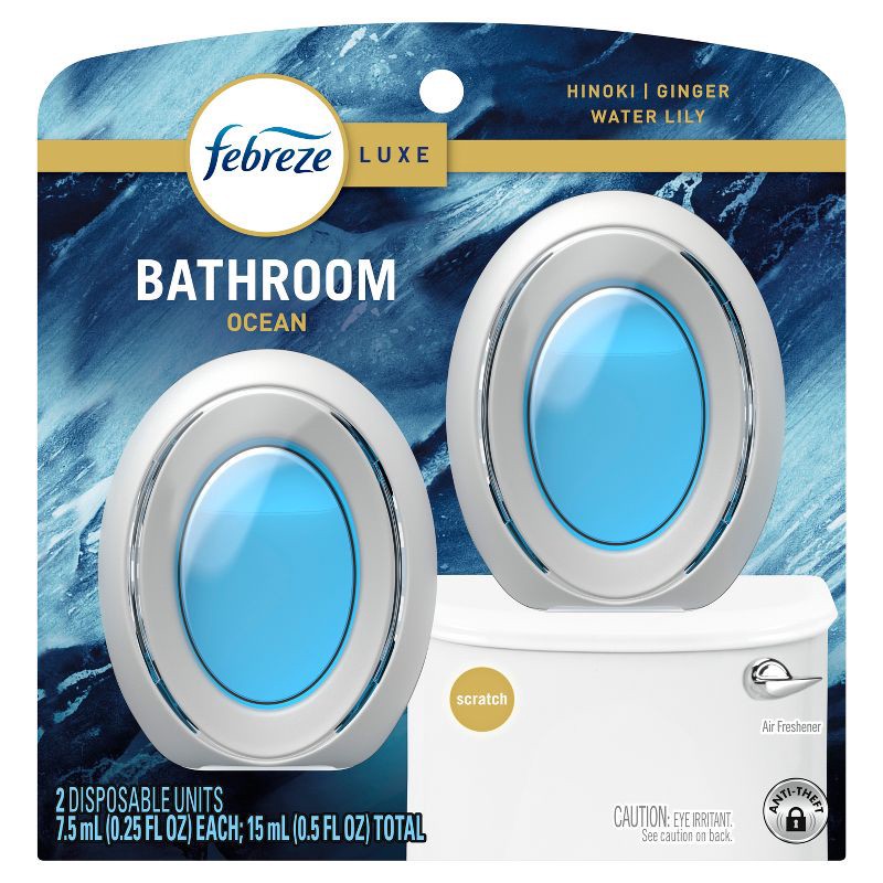 slide 10 of 14, Febreze Ocean Bathroom Air Freshener - 2ct, 2 ct