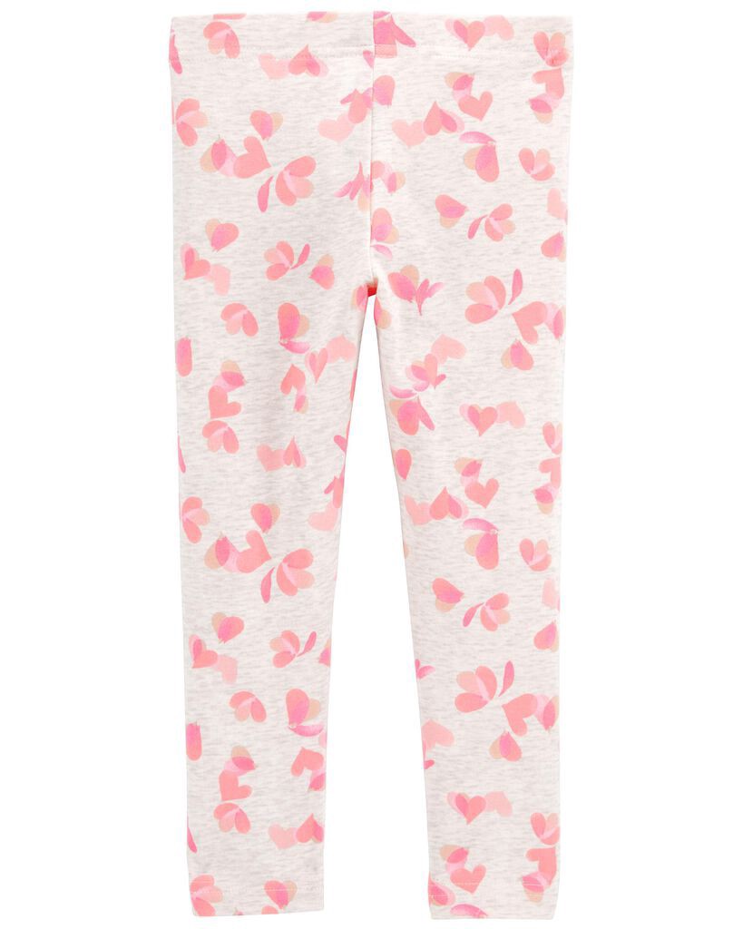slide 3 of 3, Oshkosh Baby Heart-Print Stretch Leggings Multi 24M, 1 ct