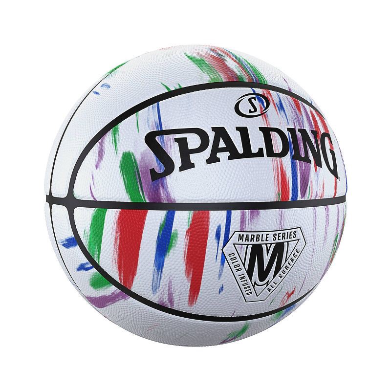 slide 3 of 5, Spalding 29.5'' Basketball - Marble White, 1 ct