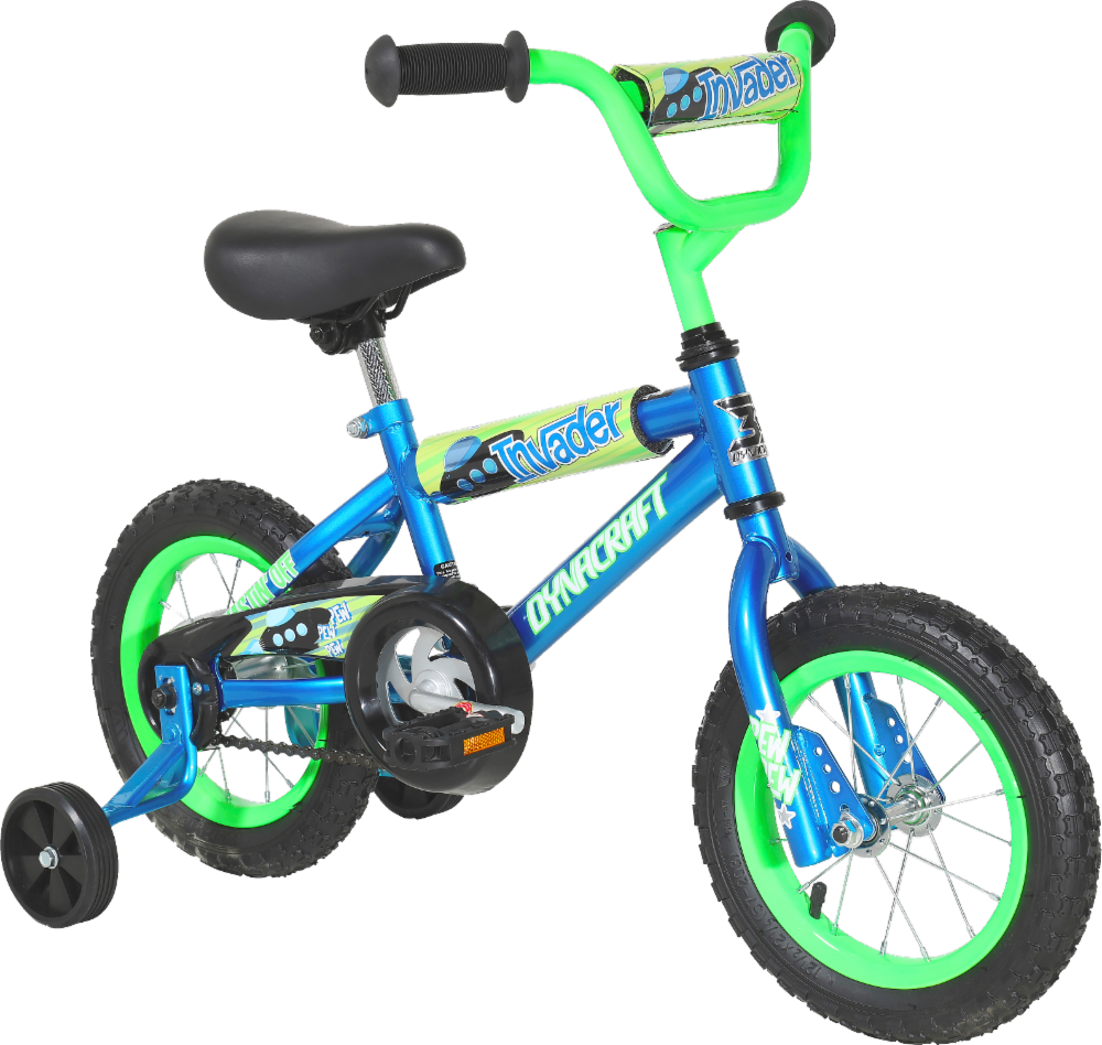 slide 1 of 1, Dynacraft Kids' Invader Bike - Blue/Green, 12 in