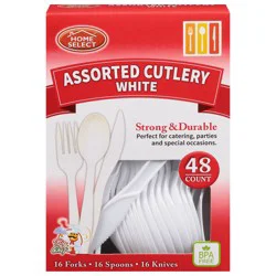 Home Select White Assorted Cutlery 48 ea