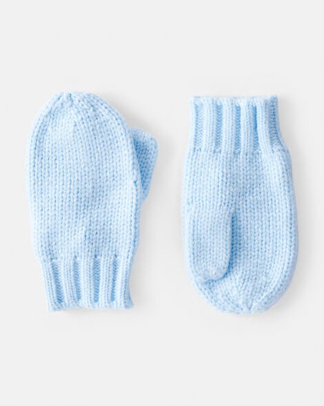slide 1 of 1, Carter's Carters Kid Mittens - Blue Blue 4-7, 1 ct