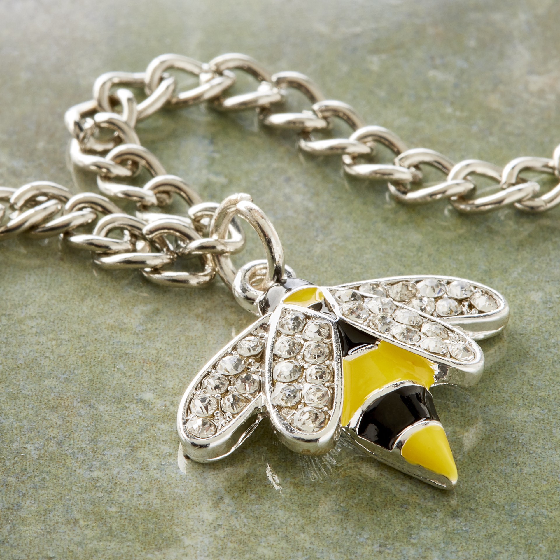 slide 4 of 5, Charmalong Silver Plated Bee Charm By Bead Landing, 0.96 in x 0.87 in x 0.24 in