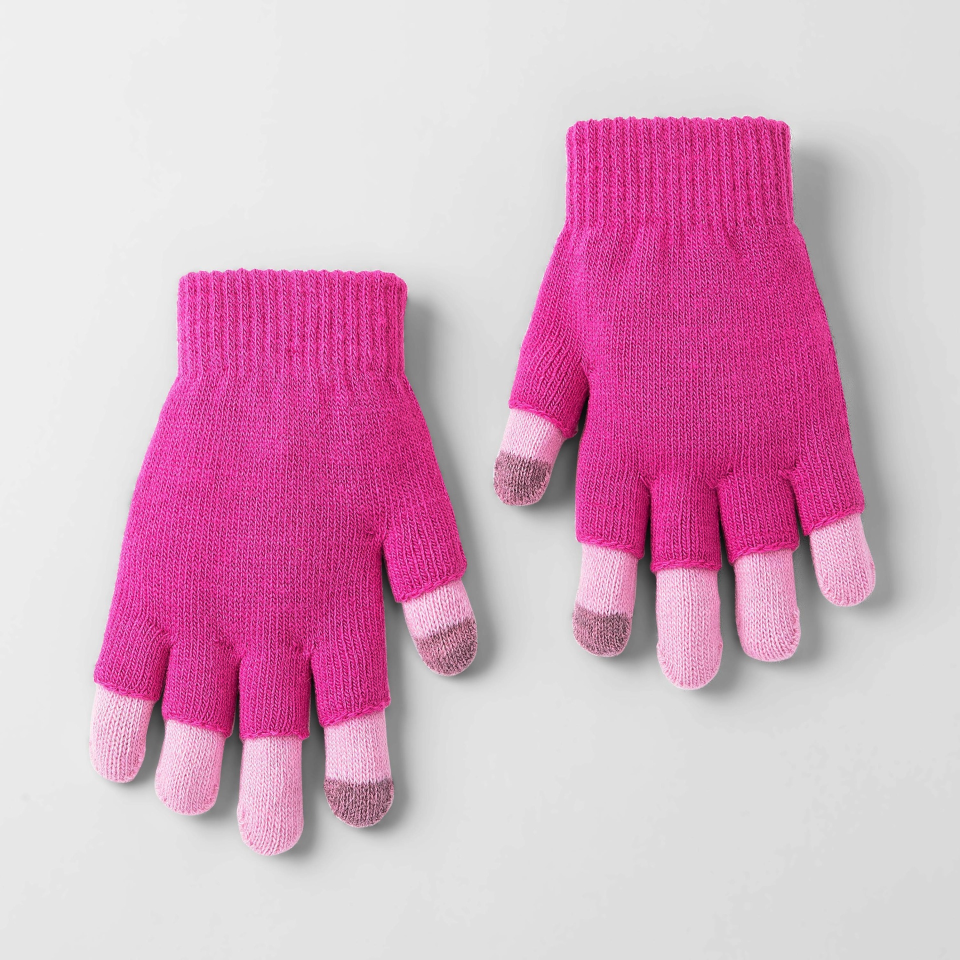 Girls' Solid Bubble Gloves - Cat & Jack Pink 1 ct | Shipt