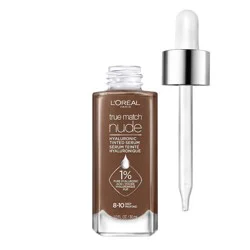 L'Oreal Paris True Match Hyaluronic Tinted Serum Makeup Skincare Hybrid - 8-10 Deep - 1 fl oz: Noncomedogenic, Buildable