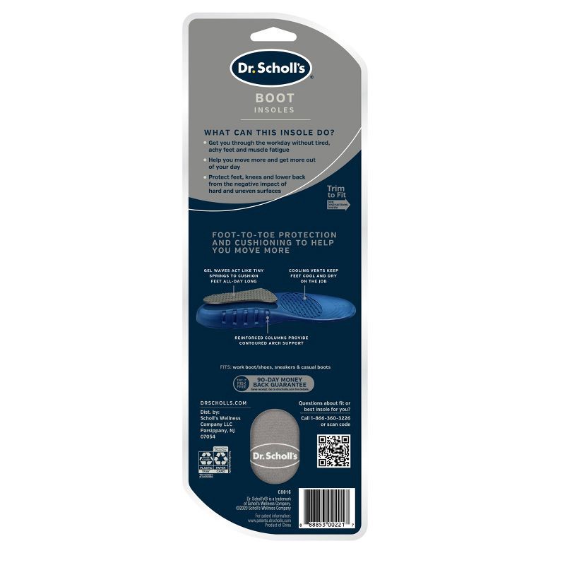 slide 2 of 3, Dr. Scholl's Boot Insoles for Men - Size (8-13), 1 ct